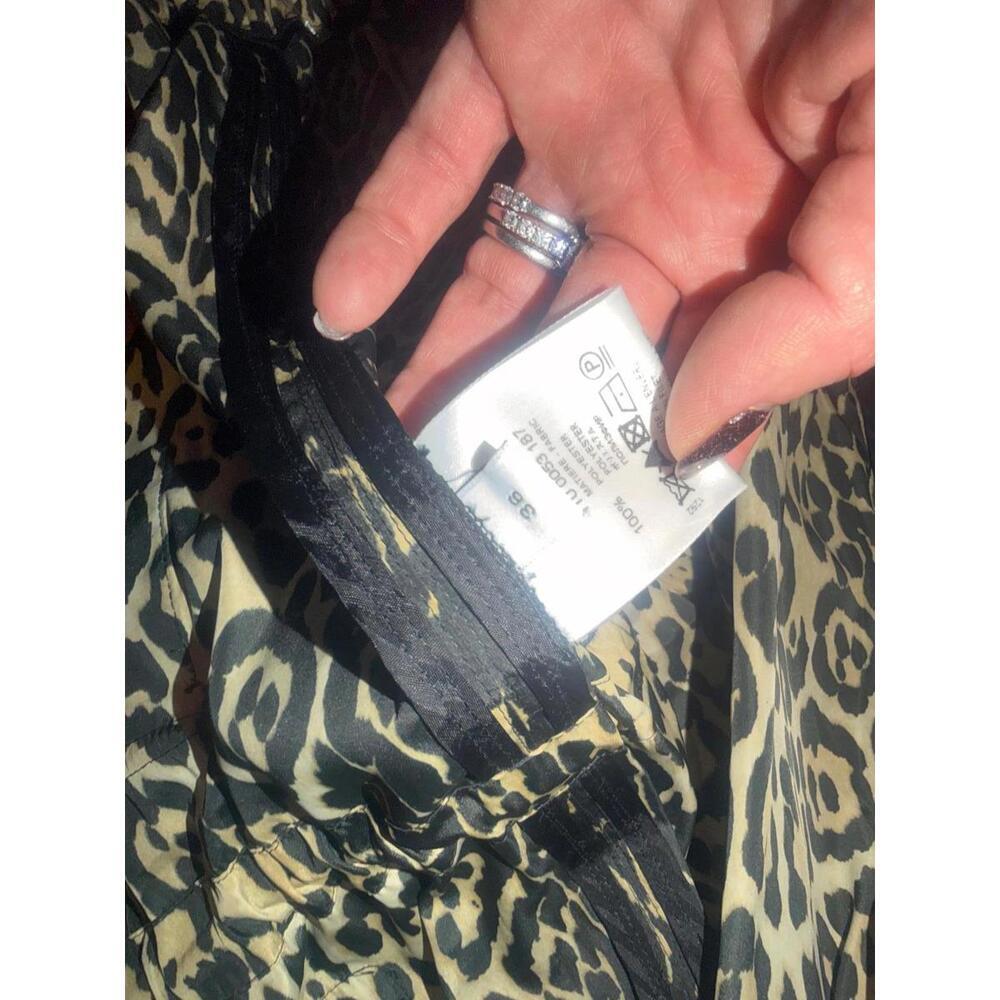 NWT Givenchy Oversized Leopard Print Hooded Zip-Up Nylon Drawstring Jacket - Picture 7 of 9